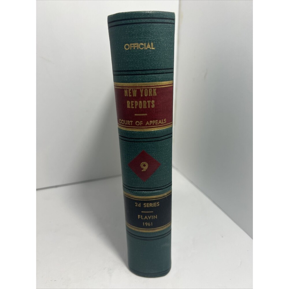 NEW YORK REPORTS BOOK Court of Appeals NY 2d Series Flavin 1961-9